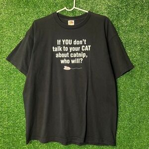 Vintage Cats Catnip Funny Cat Tee Size XL